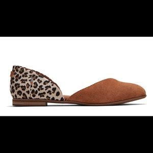 TOMS Leopard Julie D'Orsay Flats 7.5